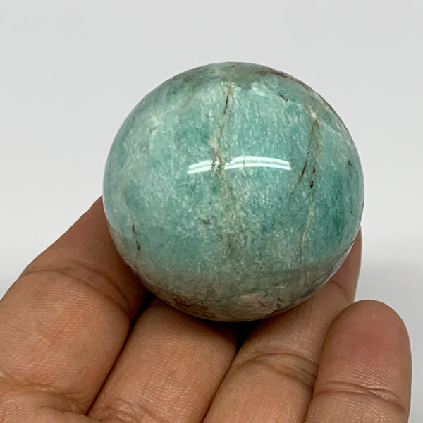 92.4g, 1.6" Small Amazonite Sphere Ball Gemstone from Madagascar, B15812
