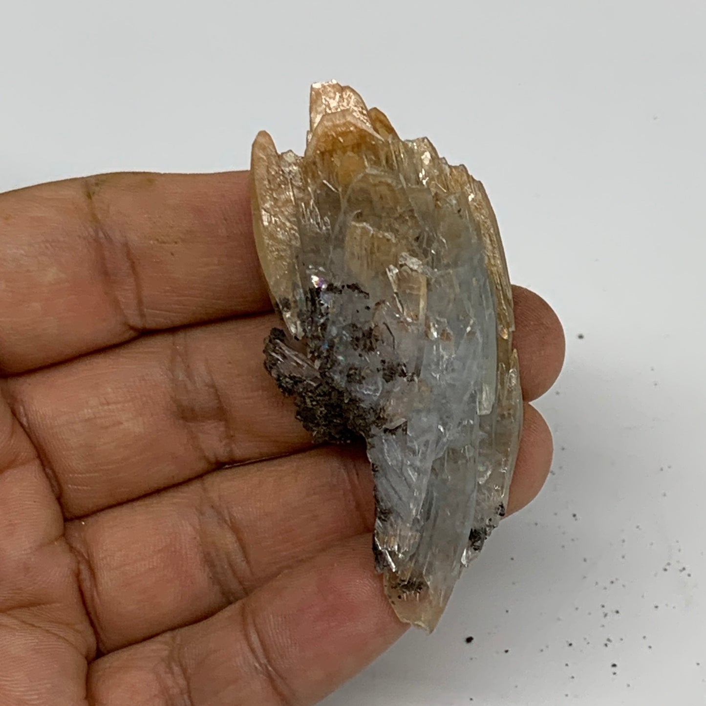 43.1g, 2.5"x1.2"x0.9", Small Blue Barite Mineral Specimen @Morocco, B10828