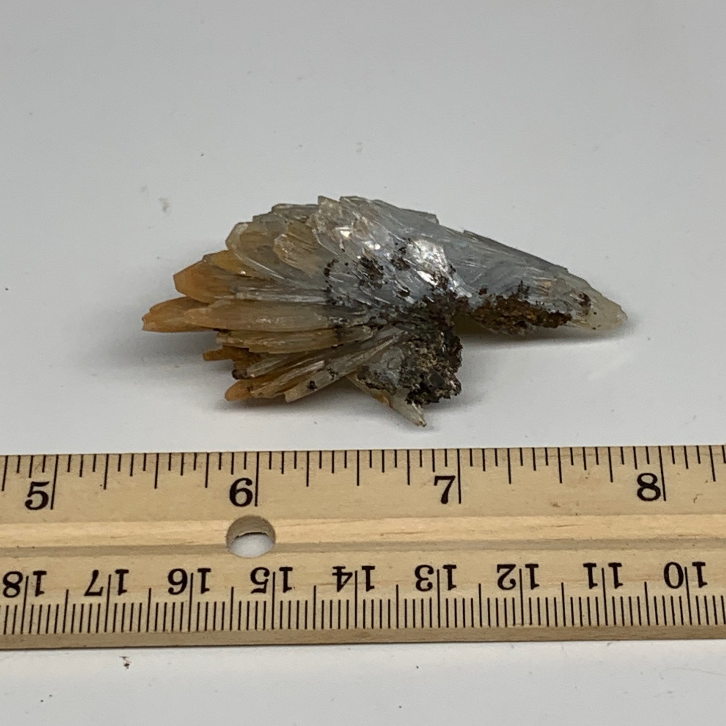 43.1g, 2.5"x1.2"x0.9", Small Blue Barite Mineral Specimen @Morocco, B10828