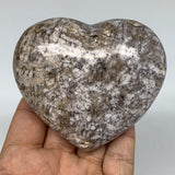 278.1g, 2.9"x3.3"x1.4" Agate Heart Polished Healing Crystal,  B3629