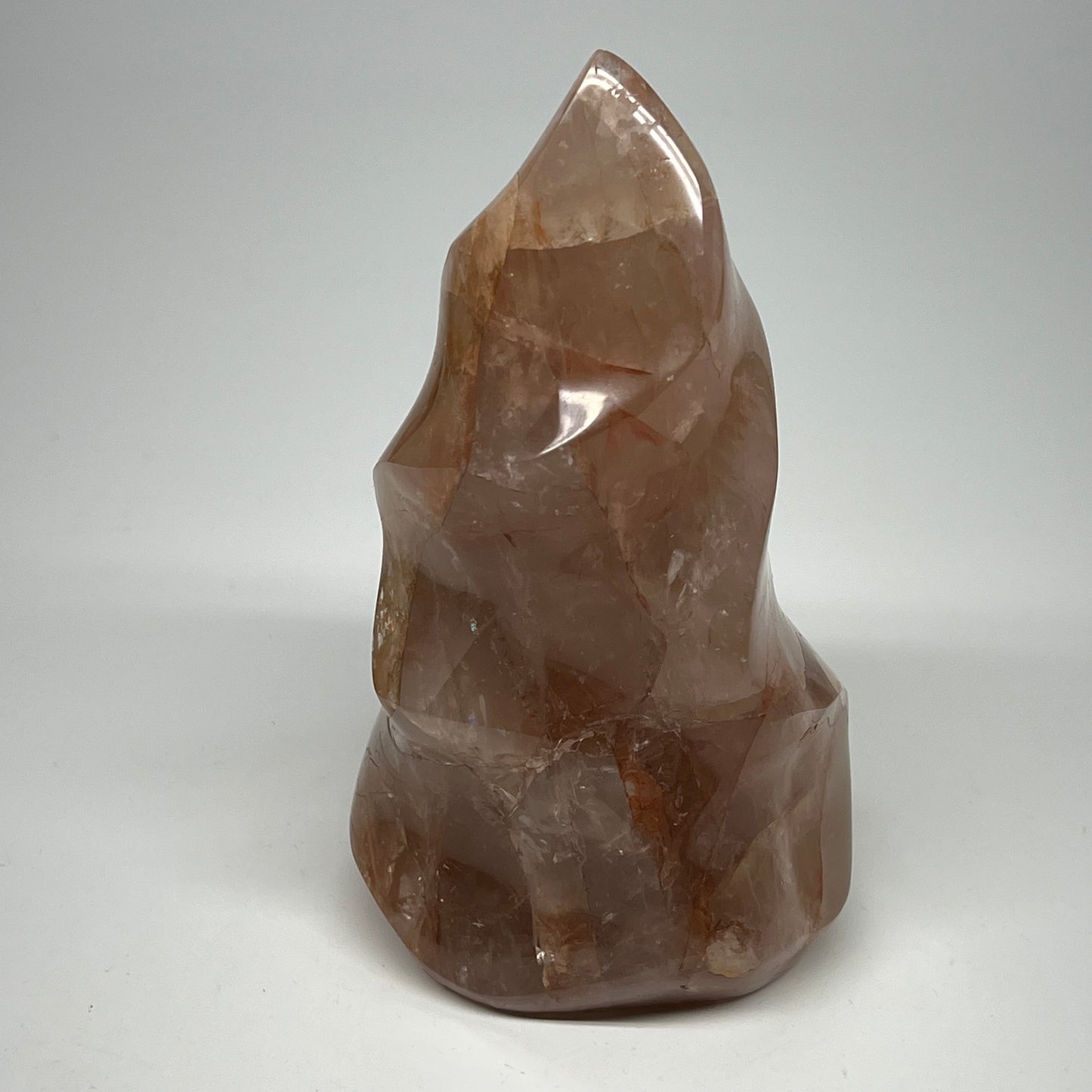 1215g,6"x3.7"x3.1" Red Hematoid Quartz Flame Crystal @Madagascar, B19554