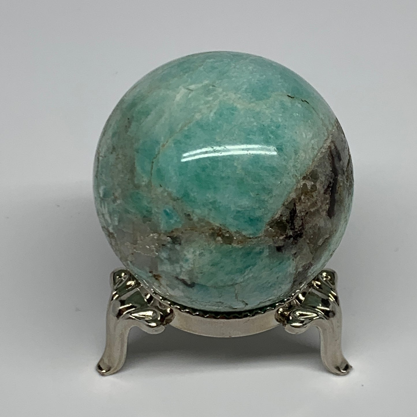 92.4g, 1.6" Small Amazonite Sphere Ball Gemstone from Madagascar, B15812
