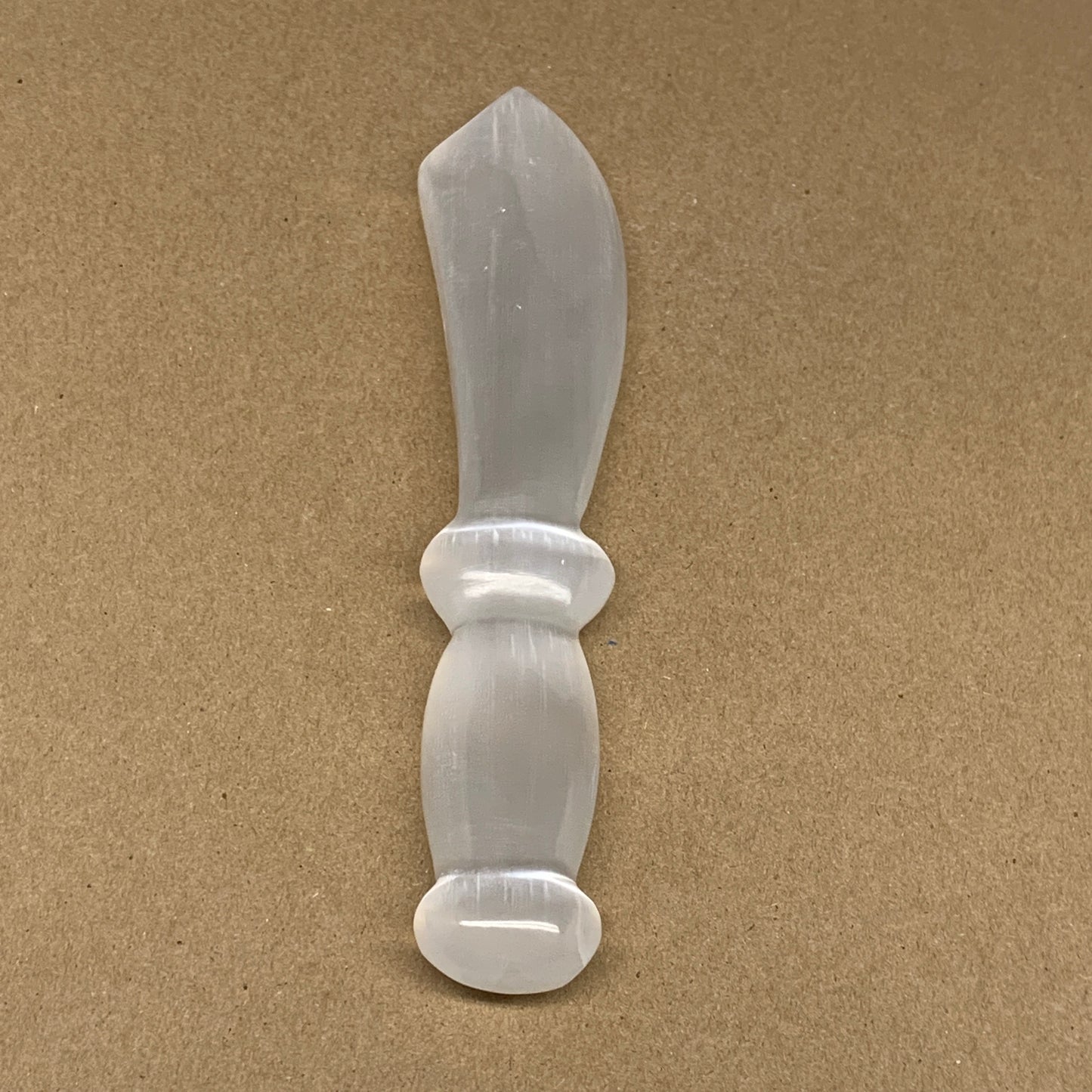 211.2g,8.5"x1.6"x0.8"Natural Selenite Crystal Knife (Satin Spar) @Morocco,B9188