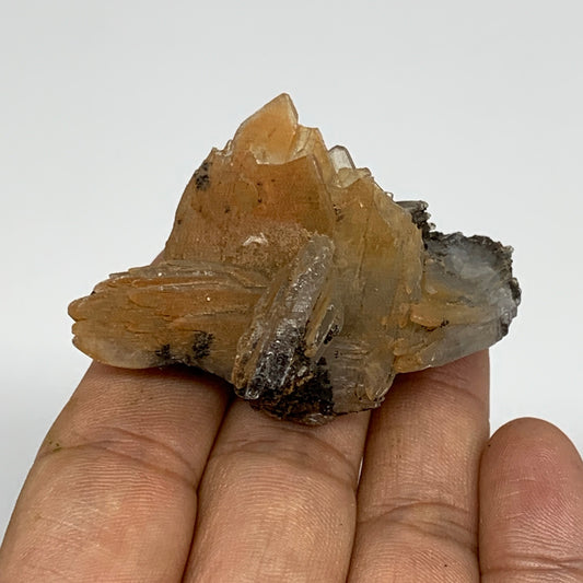 46.1g, 1.5"x2.3"x1.4", Small Blue Barite Mineral Specimen @Morocco, B10829