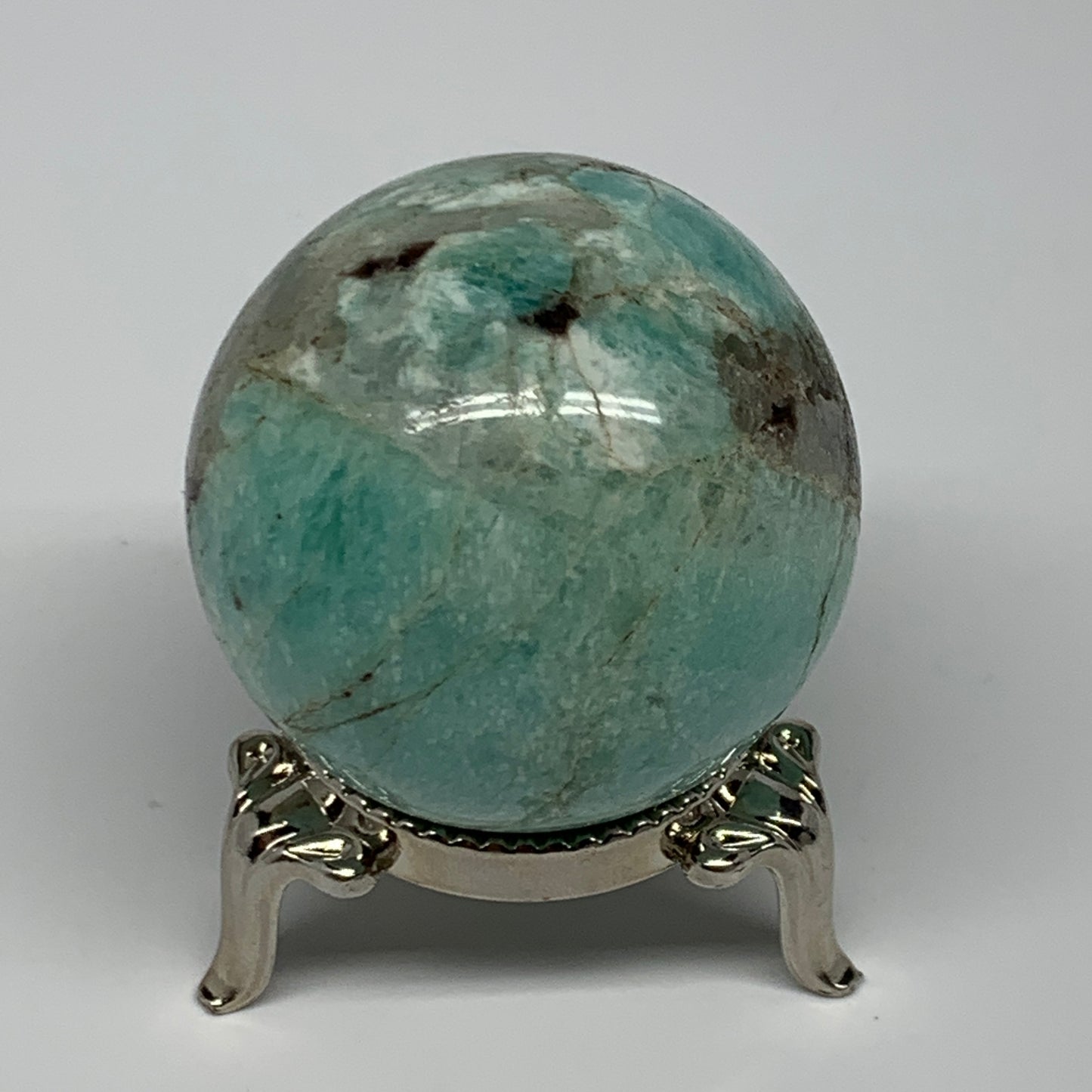 92.4g, 1.6" Small Amazonite Sphere Ball Gemstone from Madagascar, B15812