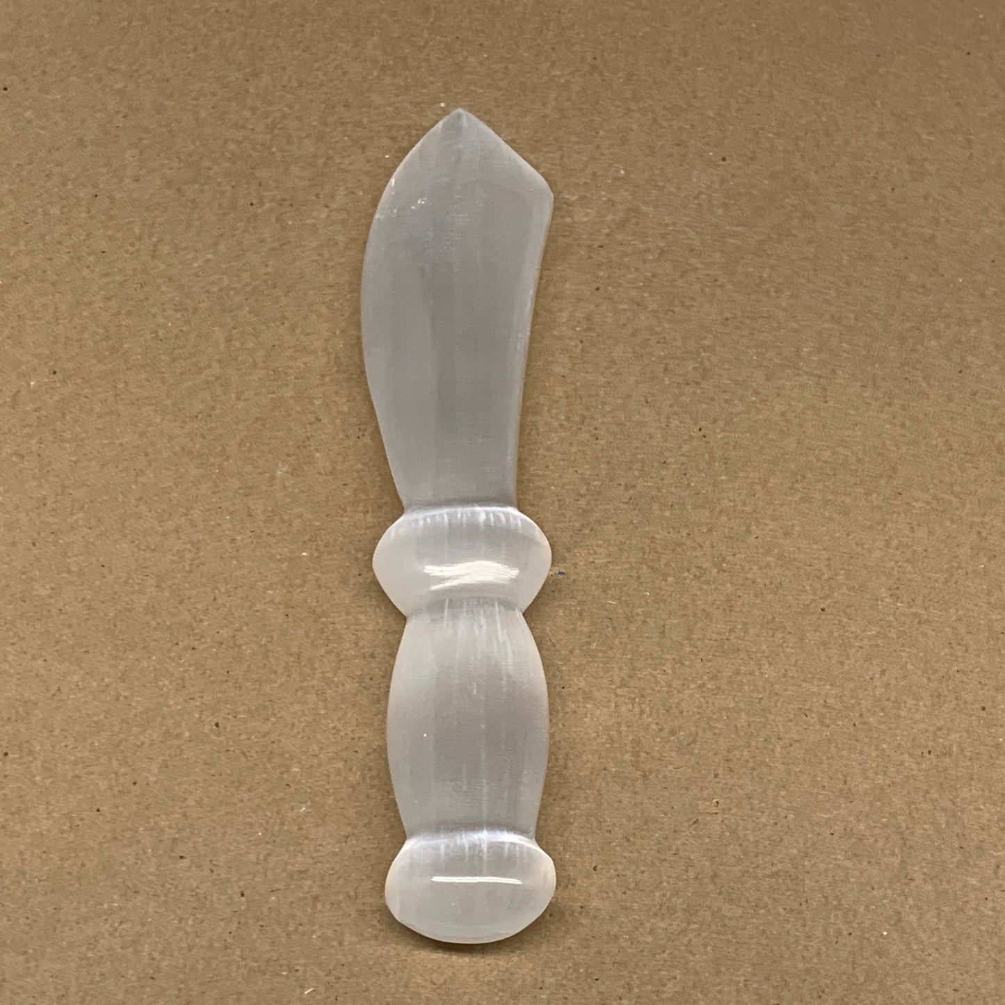 211.2g,8.5"x1.6"x0.8"Natural Selenite Crystal Knife (Satin Spar) @Morocco,B9188