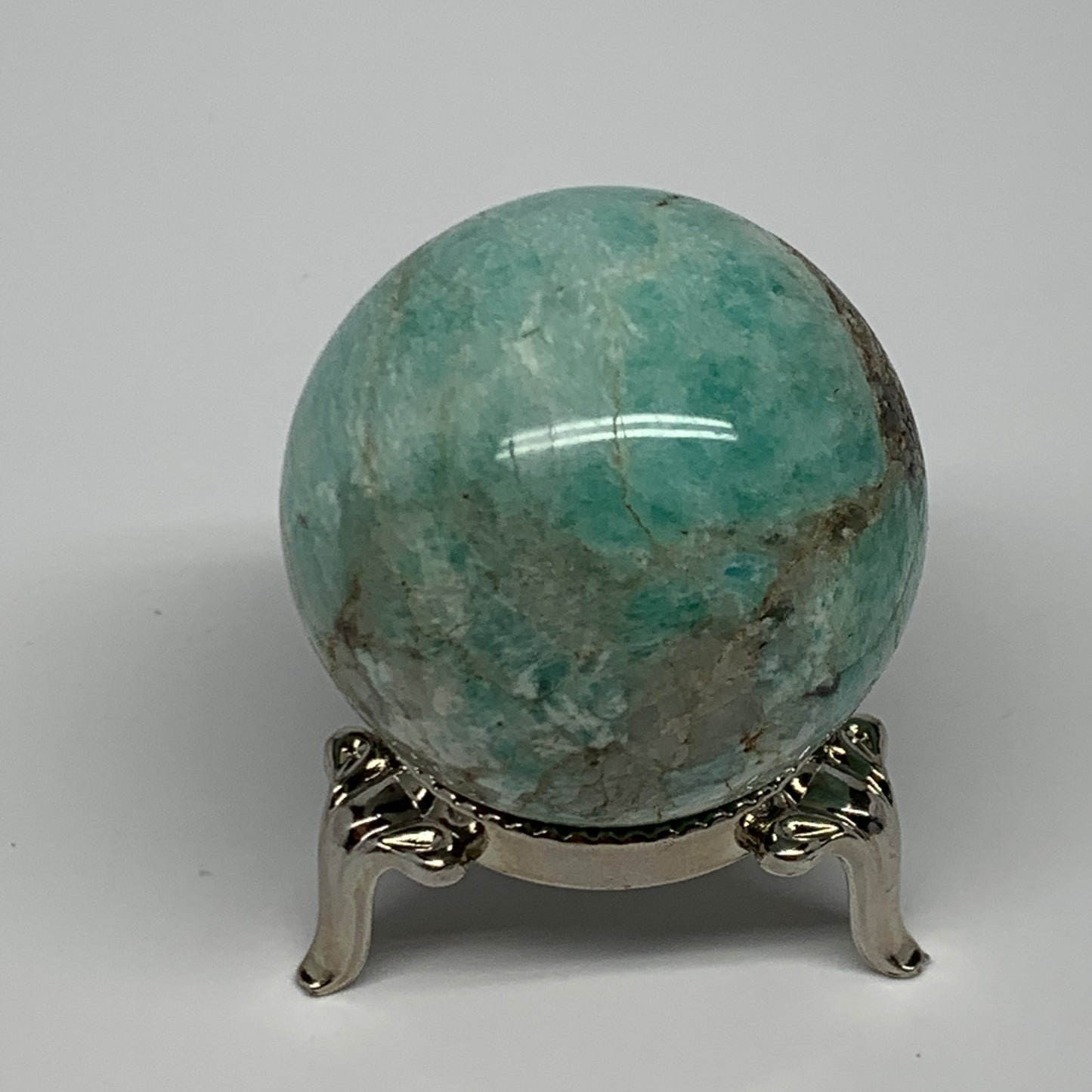 92.4g, 1.6" Small Amazonite Sphere Ball Gemstone from Madagascar, B15812