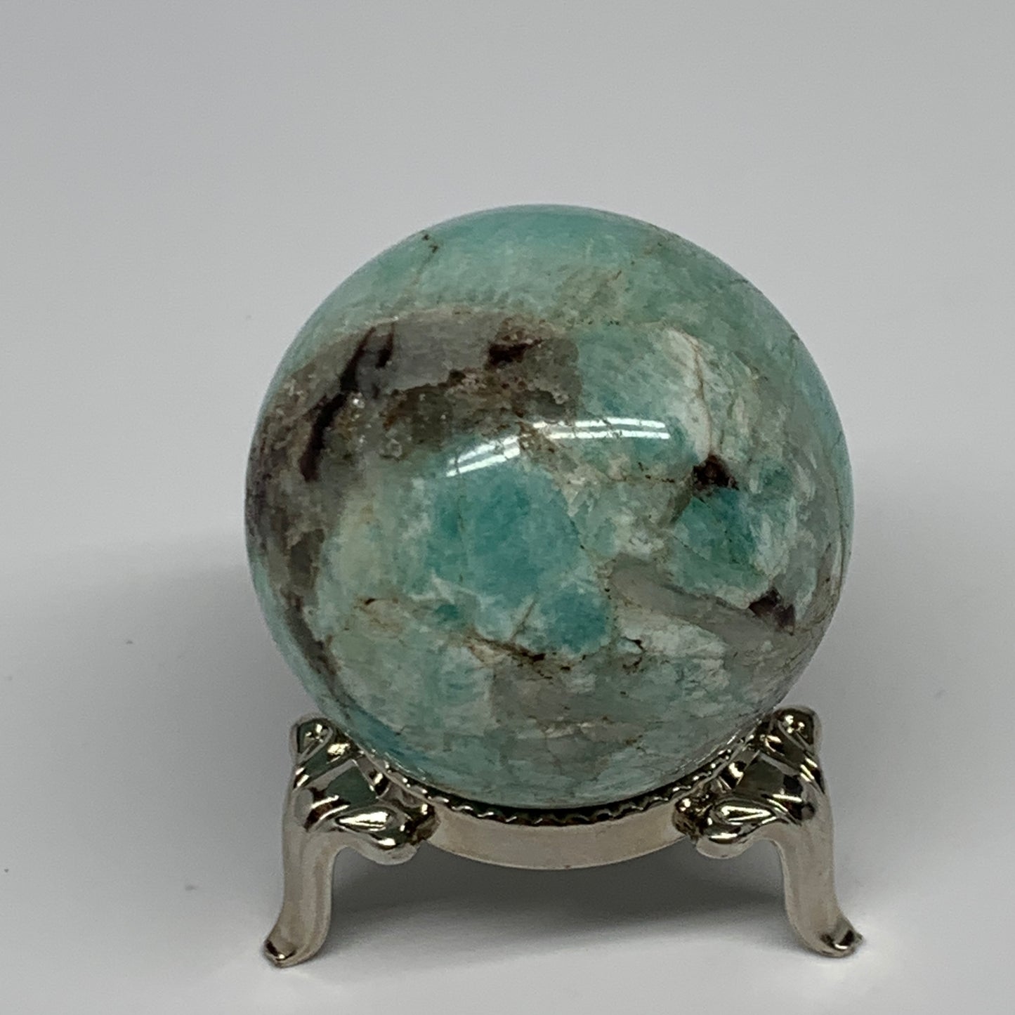 92.4g, 1.6" Small Amazonite Sphere Ball Gemstone from Madagascar, B15812