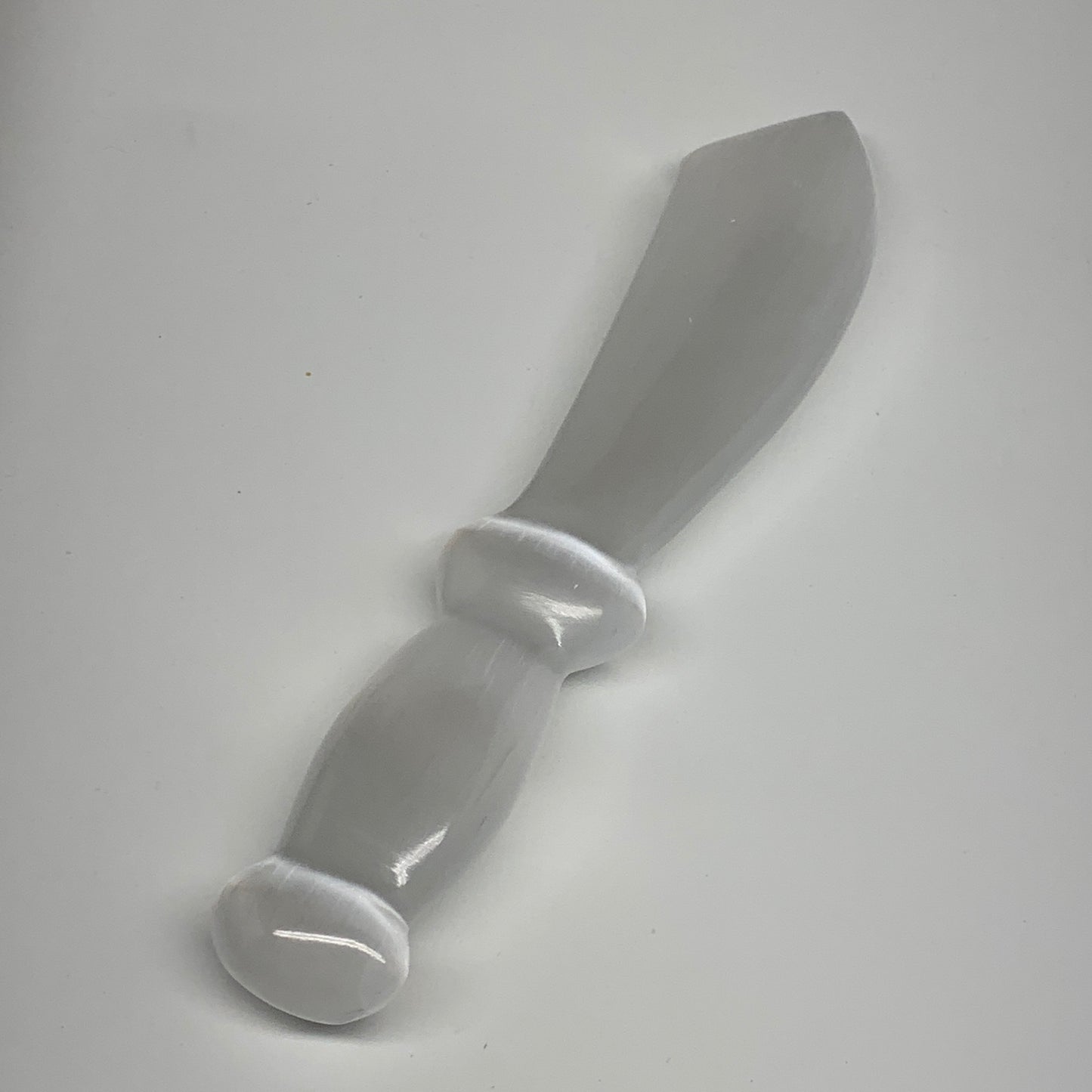 211.2g,8.5"x1.6"x0.8"Natural Selenite Crystal Knife (Satin Spar) @Morocco,B9188