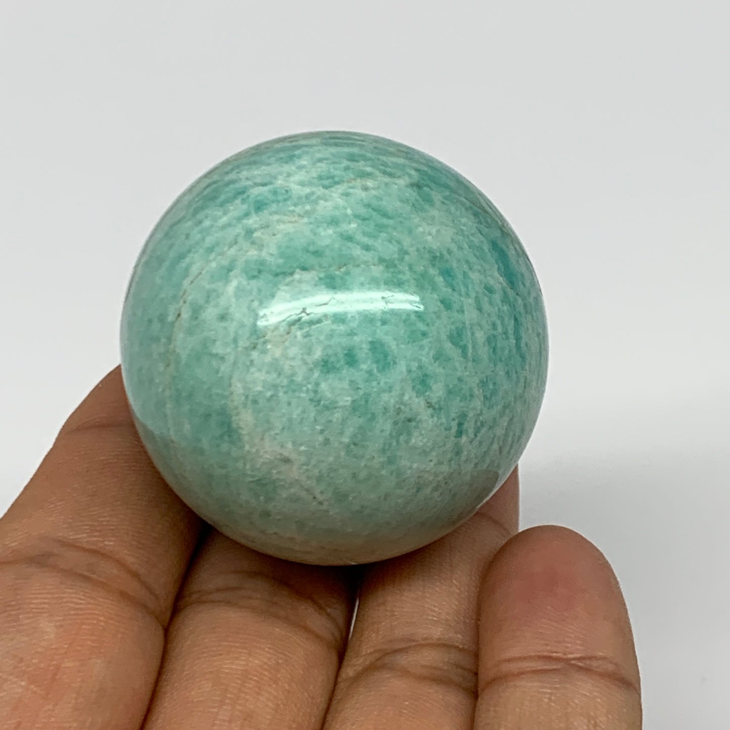 92g, 1.6" Small Amazonite Sphere Ball Gemstone from Madagascar, B15813
