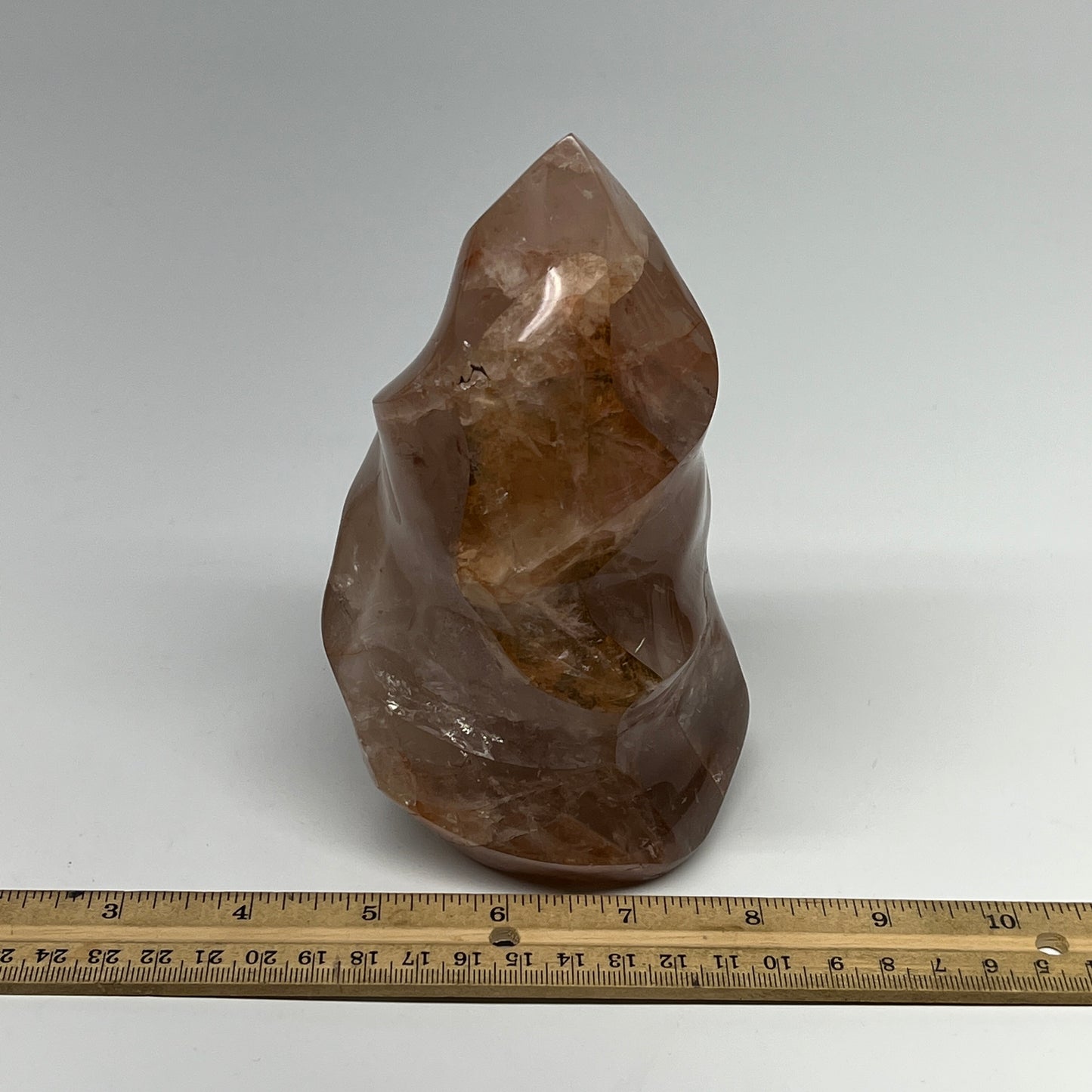 1215g,6"x3.7"x3.1" Red Hematoid Quartz Flame Crystal @Madagascar, B19554