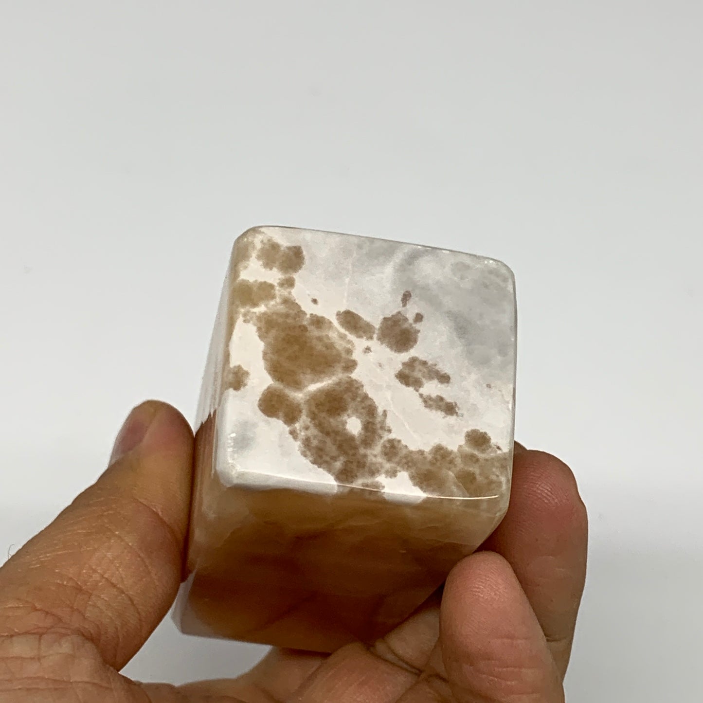 233.6g, 3.5"x1.4", Honey Calcite Point Tower Obelisk Crystal @Pakistan, B25309