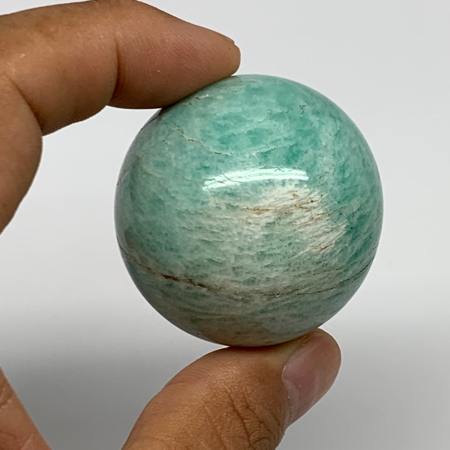 92g, 1.6" Small Amazonite Sphere Ball Gemstone from Madagascar, B15813