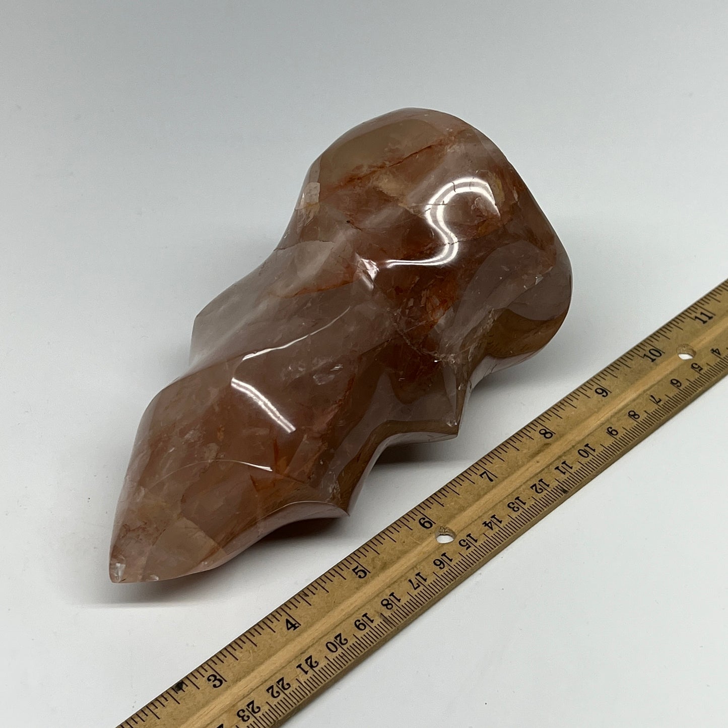 1215g,6"x3.7"x3.1" Red Hematoid Quartz Flame Crystal @Madagascar, B19554