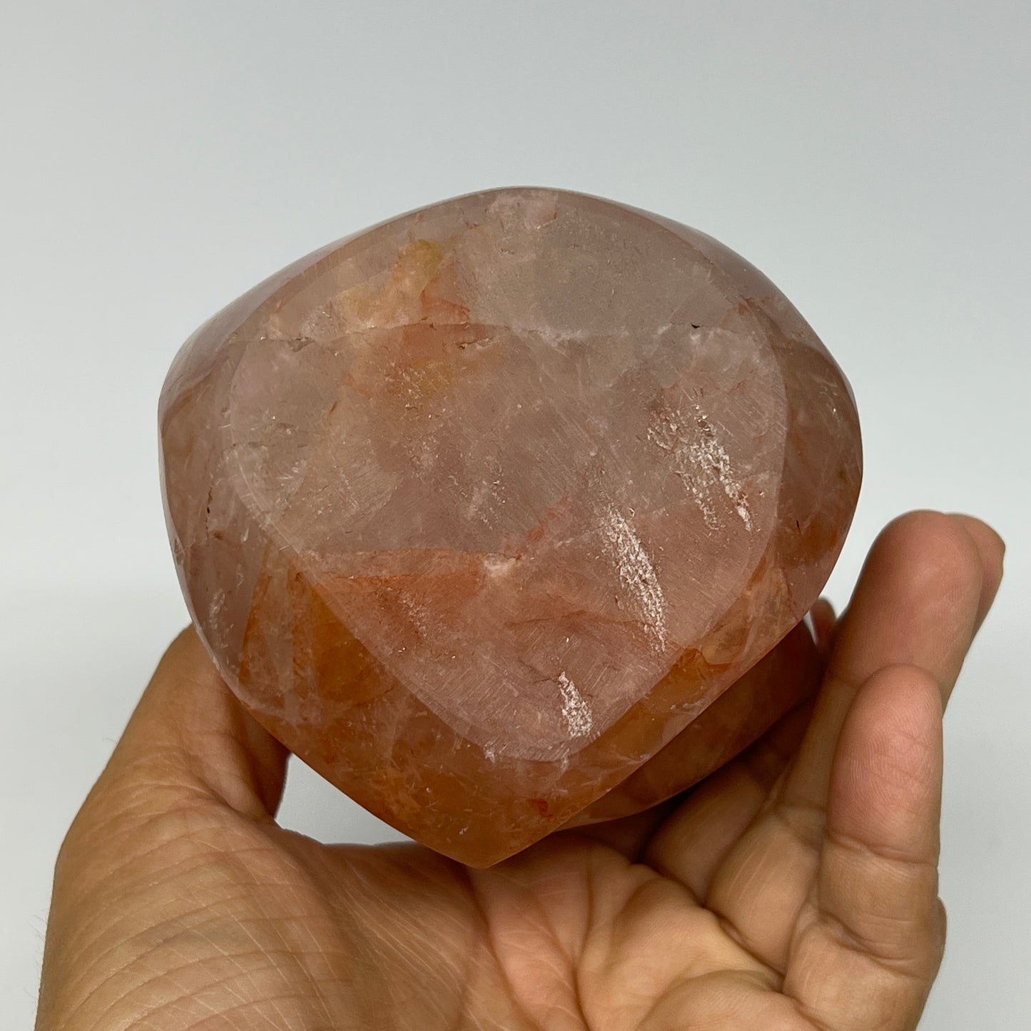 880g,5.1"x3.4"x3.1" Red Hematoid Quartz Flame Crystal @Madagascar, B19555