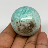 86g, 1.6" Small Amazonite Sphere Ball Gemstone from Madagascar, B15815