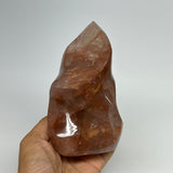 895g,5.5"x3.1"x2.7" Red Hematoid Quartz Flame Crystal @Madagascar, B19557