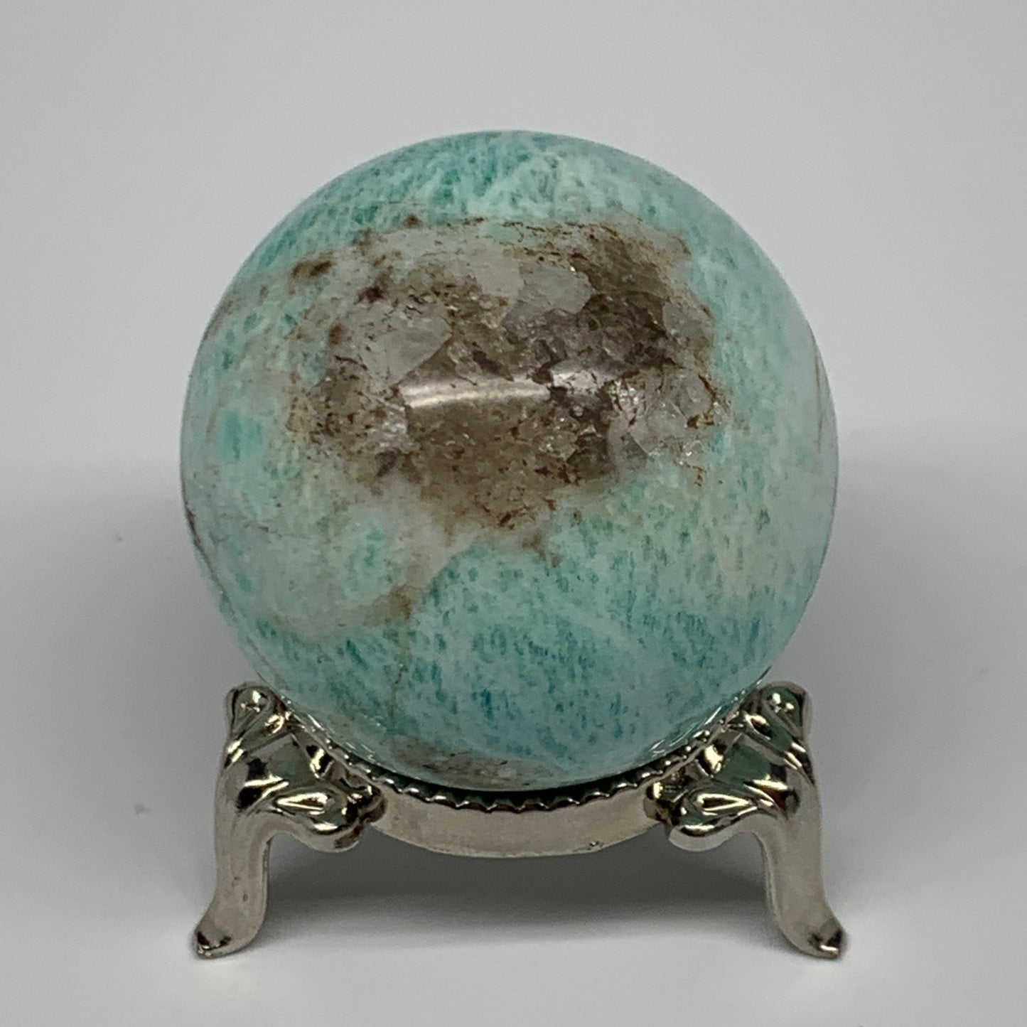 86g, 1.6" Small Amazonite Sphere Ball Gemstone from Madagascar, B15815