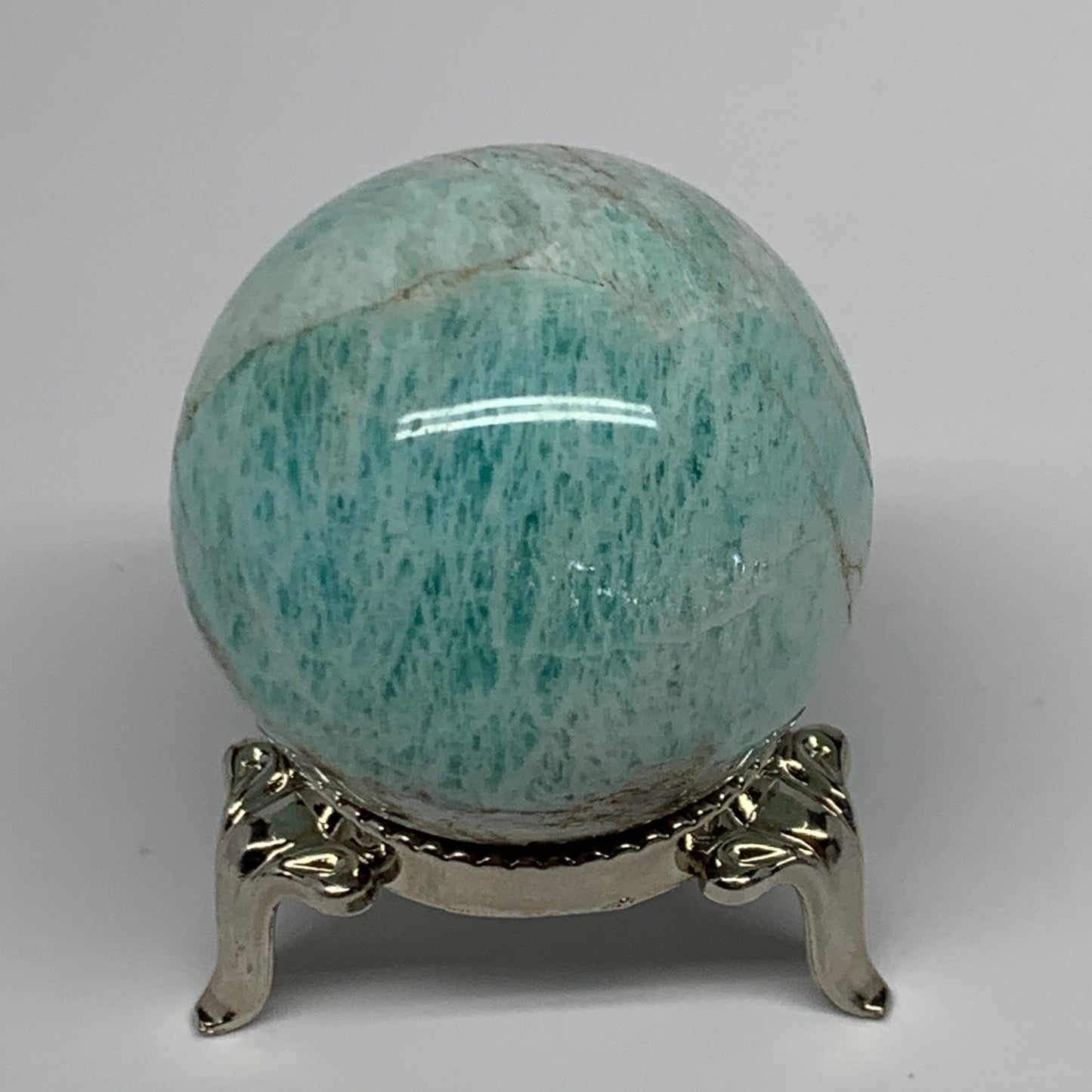 86g, 1.6" Small Amazonite Sphere Ball Gemstone from Madagascar, B15815