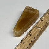 142.7g, 3.1"x1.4", Honey Calcite Point Tower Obelisk Crystal @Pakistan, B25311