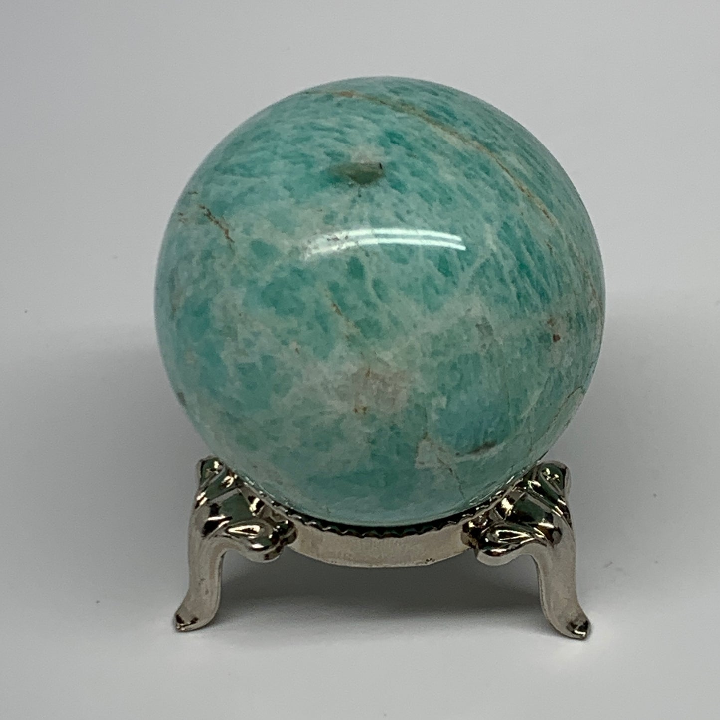 107.2g, 1.7" Small Amazonite Sphere Ball Gemstone from Madagascar, B15816