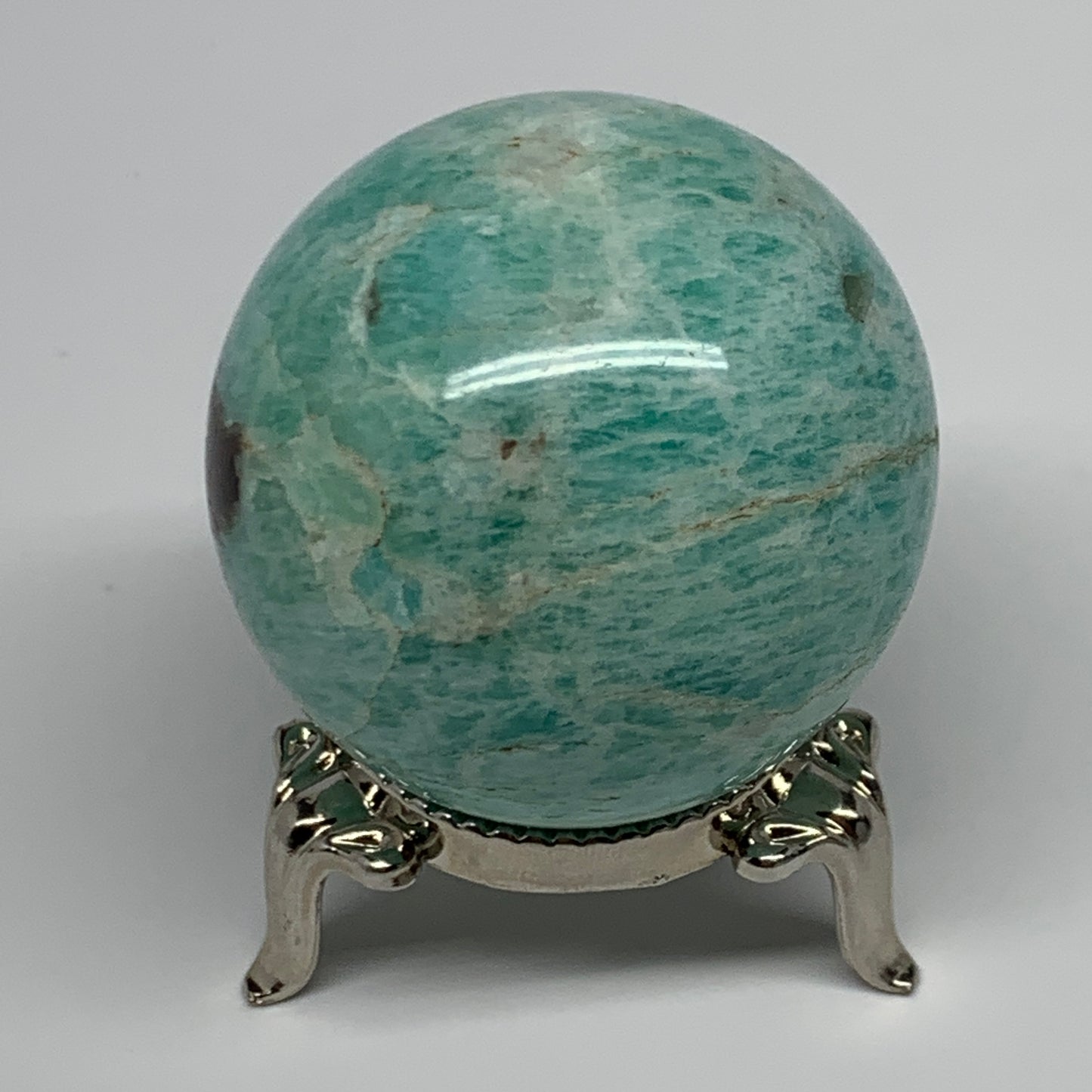 107.2g, 1.7" Small Amazonite Sphere Ball Gemstone from Madagascar, B15816