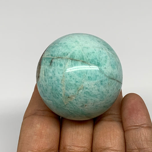 120.4g, 1.8" Small Amazonite Sphere Ball Gemstone from Madagascar, B15817