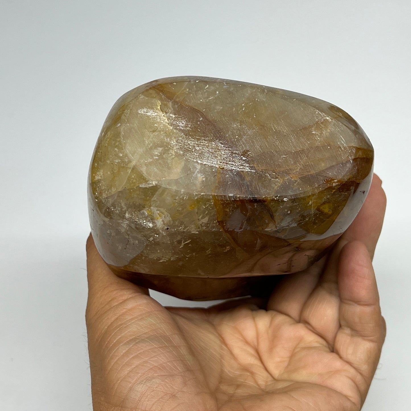 1345g,7.3"x3.8"x2.5" Red Hematoid Quartz Flame Crystal @Madagascar, B19558