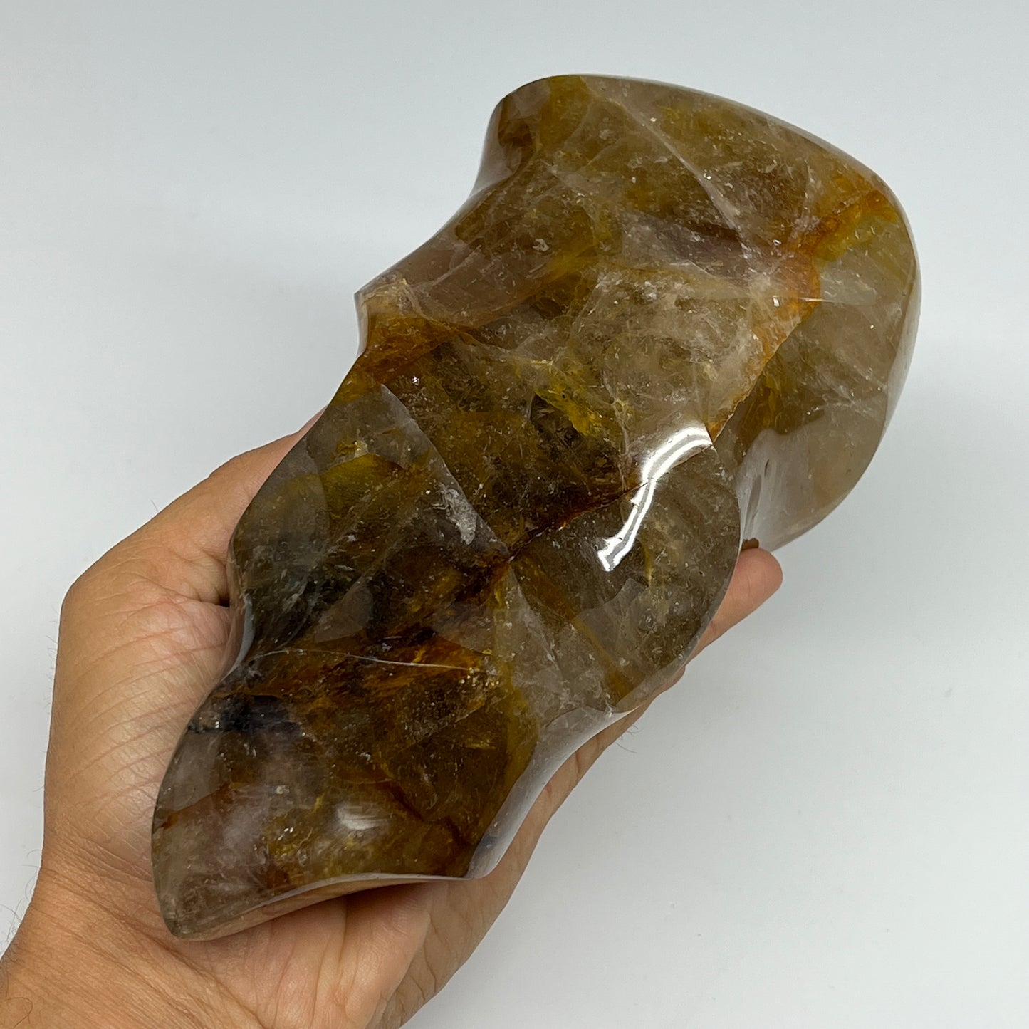 1345g,7.3"x3.8"x2.5" Red Hematoid Quartz Flame Crystal @Madagascar, B19558