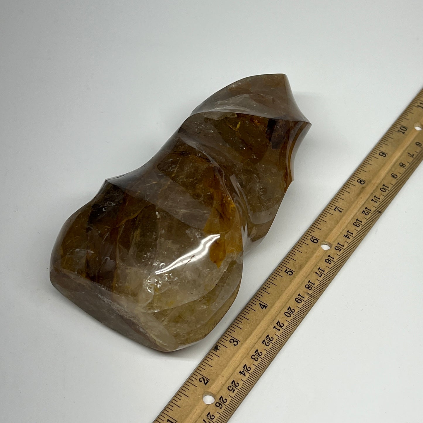 1345g,7.3"x3.8"x2.5" Red Hematoid Quartz Flame Crystal @Madagascar, B19558