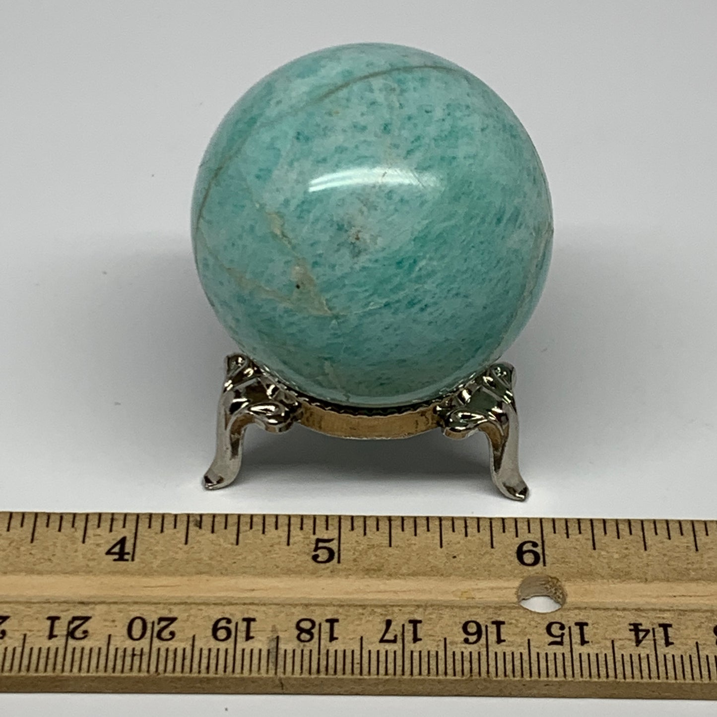 120.4g, 1.8" Small Amazonite Sphere Ball Gemstone from Madagascar, B15817