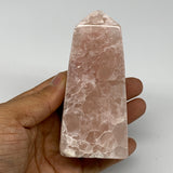 0.88 lbs, 3.9"x1.8" Strawberry Calcite Point Tower Obelisk Crystal, B25314