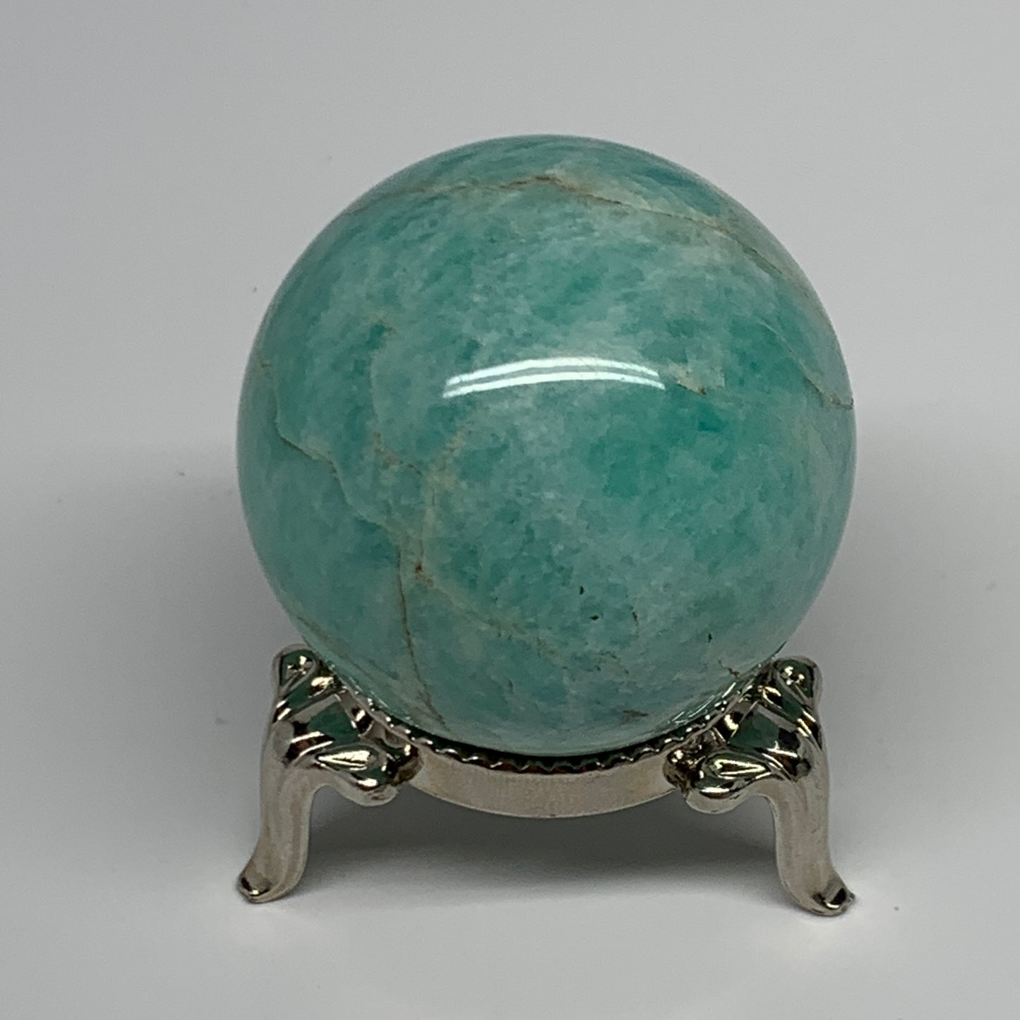 88.5g, 1.6" Small Amazonite Sphere Ball Gemstone from Madagascar, B15818