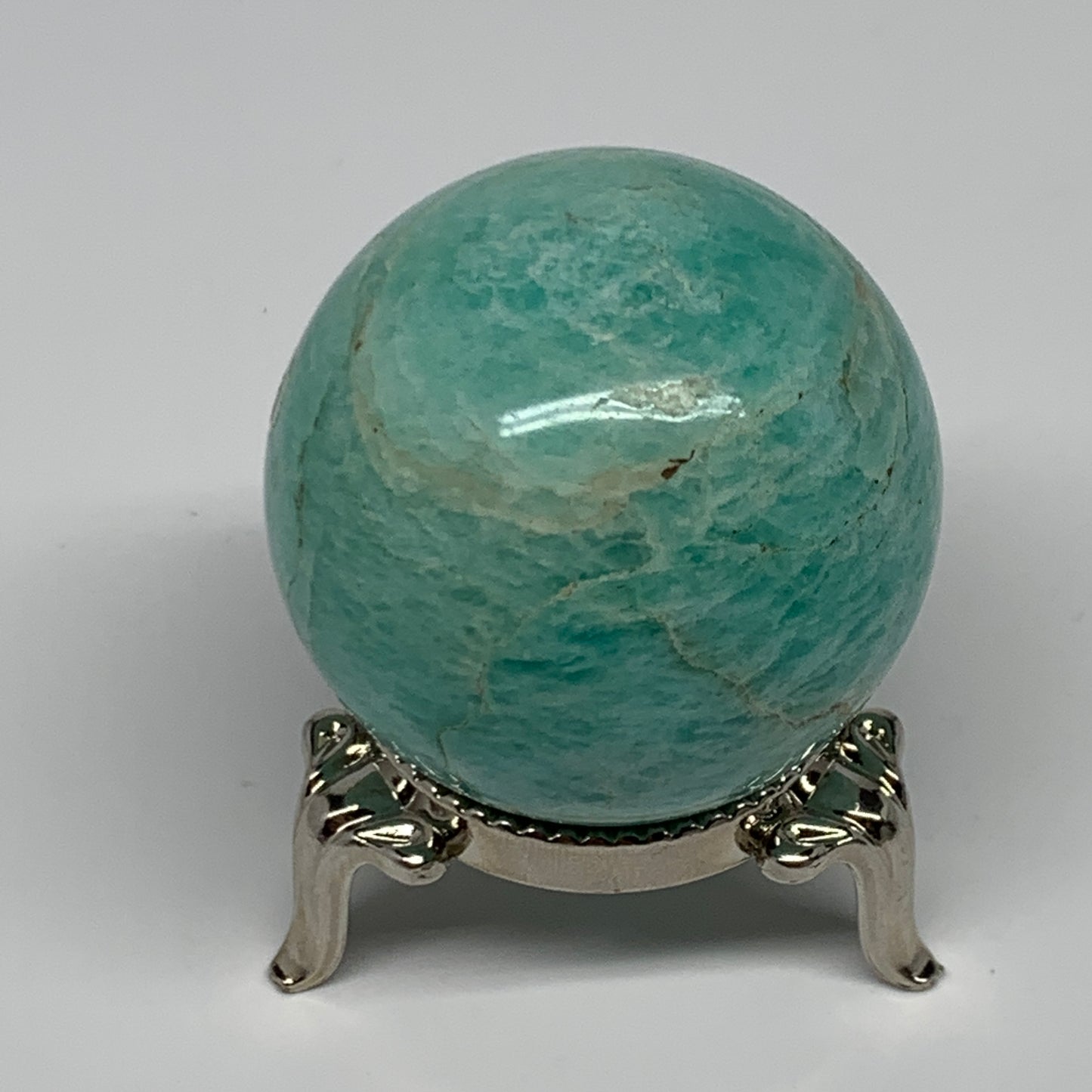 88.5g, 1.6" Small Amazonite Sphere Ball Gemstone from Madagascar, B15818