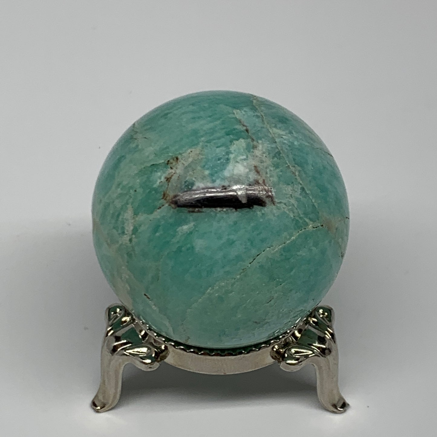 88.5g, 1.6" Small Amazonite Sphere Ball Gemstone from Madagascar, B15818