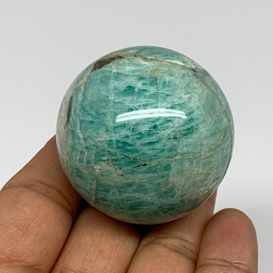112g, 1.7" Small Amazonite Sphere Ball Gemstone from Madagascar, B15820