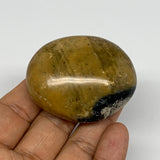 73.8g, 2.1"x1.7"x0.9", Yellow Ocean Jasper Palm-Stone @Madagascar, B18147