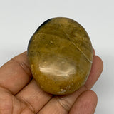73.8g, 2.1"x1.7"x0.9", Yellow Ocean Jasper Palm-Stone @Madagascar, B18147