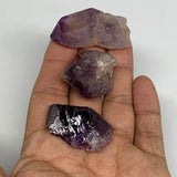 50.9g,1.3"-1.7",3pcs, Natural Amethyst Crystal Rough Mineral Specimens, B11704