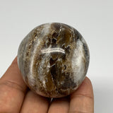 117.8g, 1.8" (45mm), Chocolate/Gray Onyx Sphere Ball Gemstone @Morocco, B18919