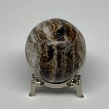 117.8g, 1.8" (45mm), Chocolate/Gray Onyx Sphere Ball Gemstone @Morocco, B18919