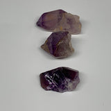50.9g,1.3"-1.7",3pcs, Natural Amethyst Crystal Rough Mineral Specimens, B11704