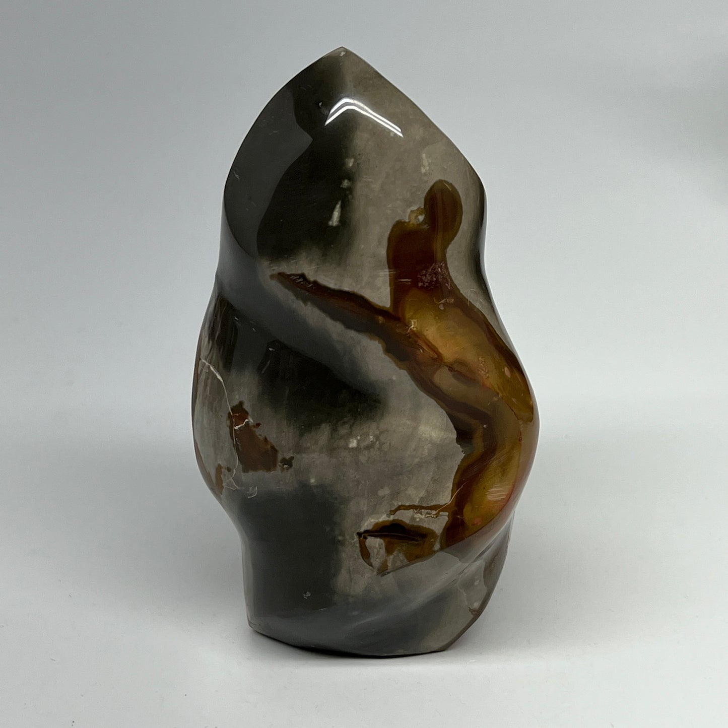 910g,5.7"x3"x2.4" Natural Polychrome Jasper Flame Gemstones @Madagascar,B19563