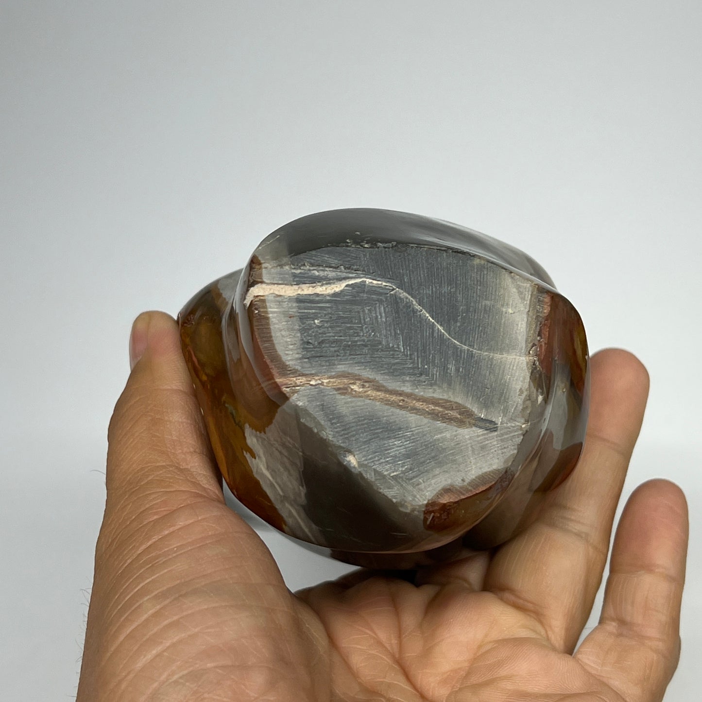 910g,5.7"x3"x2.4" Natural Polychrome Jasper Flame Gemstones @Madagascar,B19563