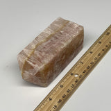 1.38 lbs, 4.4"x1.9" Strawberry Calcite Point Tower Obelisk Crystal, B25317