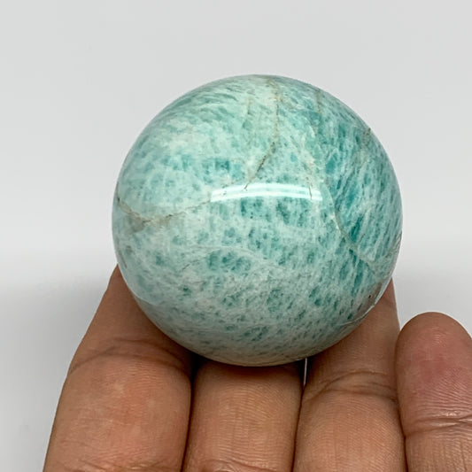 129.2g, 1.8" Small Amazonite Sphere Ball Gemstone from Madagascar, B15823