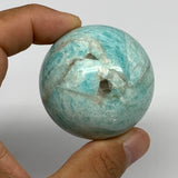 129.2g, 1.8" Small Amazonite Sphere Ball Gemstone from Madagascar, B15823