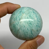 129.2g, 1.8" Small Amazonite Sphere Ball Gemstone from Madagascar, B15823