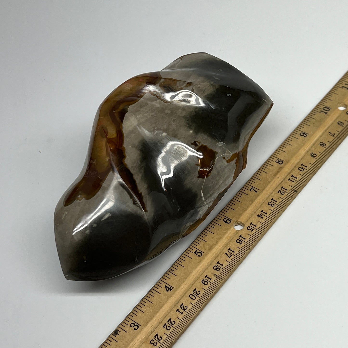 910g,5.7"x3"x2.4" Natural Polychrome Jasper Flame Gemstones @Madagascar,B19563