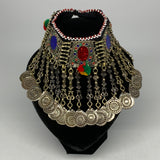 215g, 12"x5.5"Kuchi Choker Necklace Multi-Color Tribal Gypsy Bohemian,B14087
